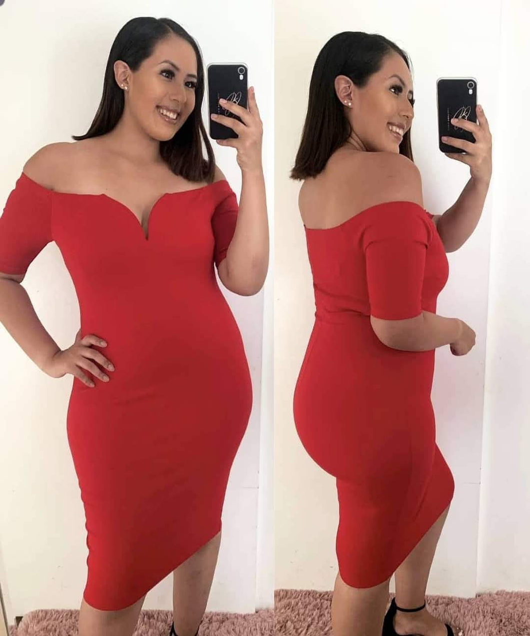 All About Me Midi Dress (Red)