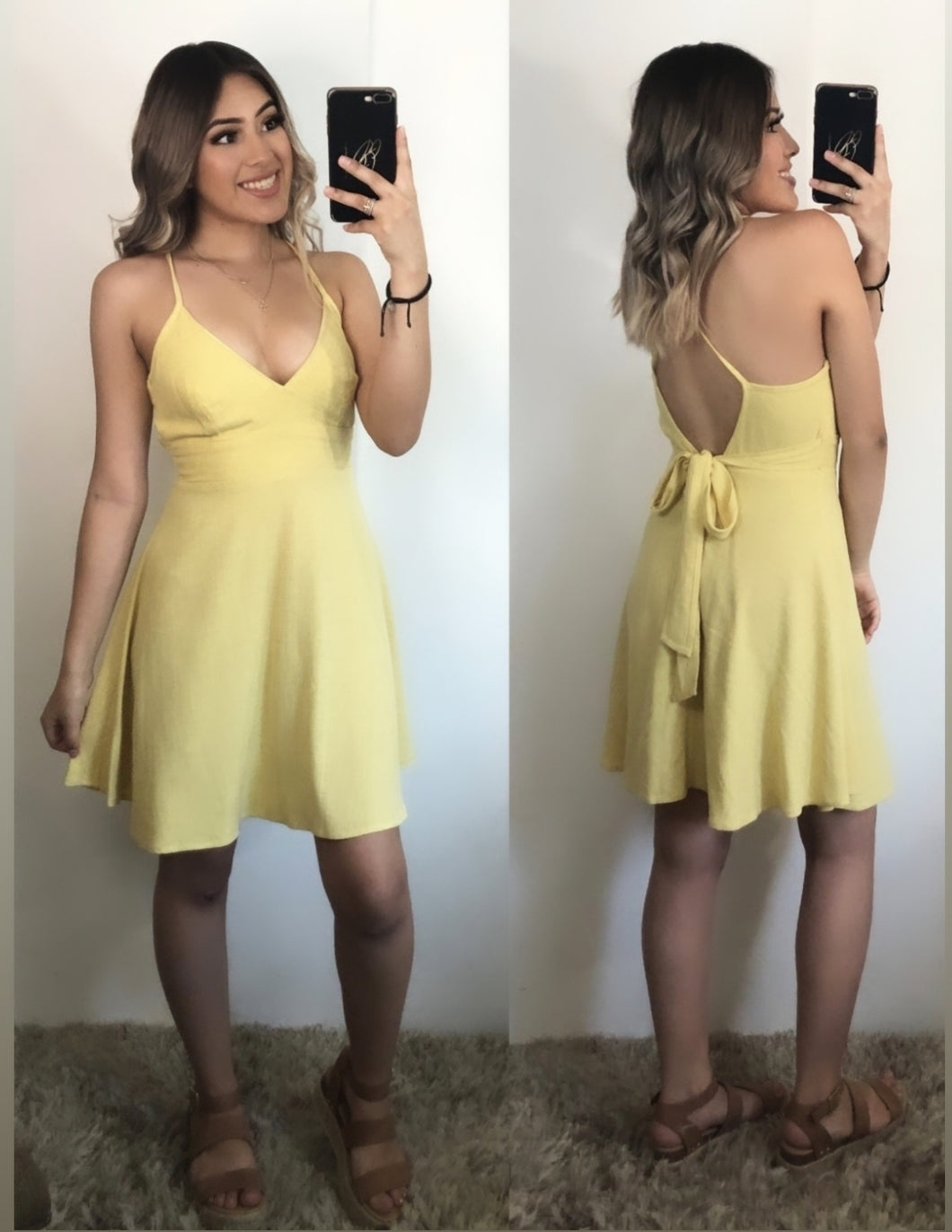 Sammy Mini Dress (Yellow)