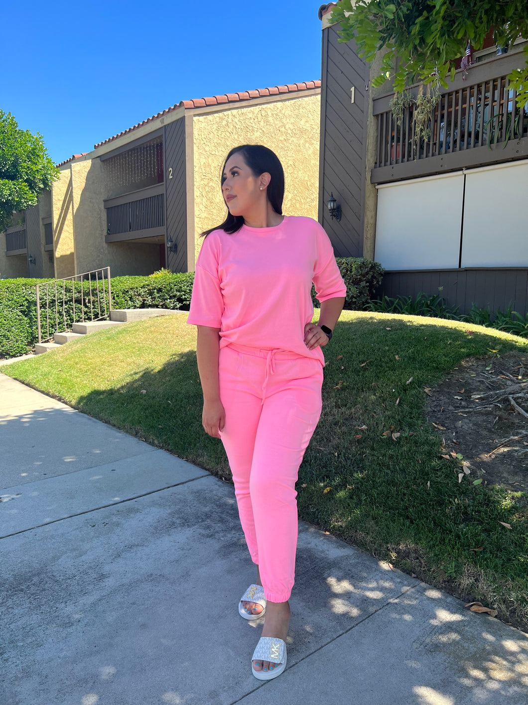Easy Vibes Set (Bright Pink)